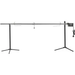 Griglia Barbecue Automatica Con Motore In Acciaio 207x45x81cm VidaXL