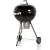 Mastercook - Barbecue A Carbonella Diametro Griglia 57 Cm, Barbecue Con Ruote E Coperchio, BBQ A Carbone Dotato Di Termometro E Sistema Raccogli Cenere, Altezza Griglia Da Terra 78 Cm Nero