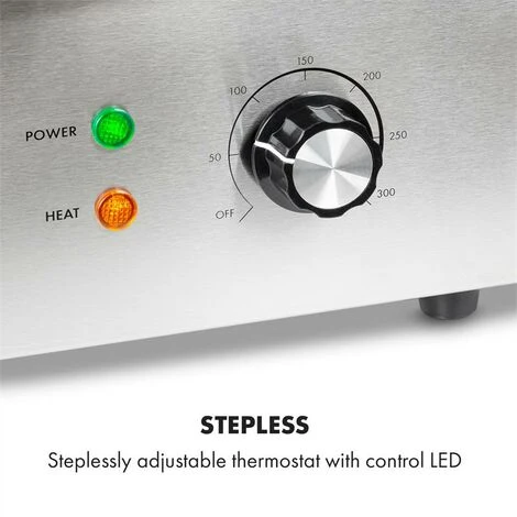 Klarstein Grillmeile 3000R Pro Grill Elettrico 3000W Piastra 54,5x35cm Scanalata 5 Klarstein Grillmeile 3000R Pro Grill Elettrico 3000W Piastra 54,5x35cm Scanalata - immagine 3