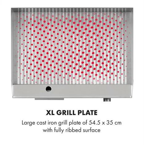 Klarstein Grillmeile 3000R Pro Grill Elettrico 3000W Piastra 54,5x35cm Scanalata 6 Klarstein Grillmeile 3000R Pro Grill Elettrico 3000W Piastra 54,5x35cm Scanalata - immagine 4