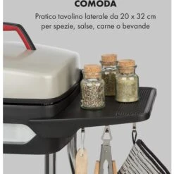 Klarstein Gatsby Grill Elettrico 2000W Superficie Barbecue Antiaderente Beige/nero -Prodotti Per Barbecue 18135694 3 1