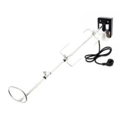 Spiedo Girarrosto Da Barbecue 82 Cm 230 V In Acciaio Inox Con 2 Forchettoni Rosticceria -Prodotti Per Barbecue 18161568 4