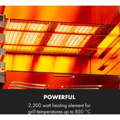 Klarstein Hannibal Grill Ad Alta Temperatura Indoor 2.200W 850°C Acciaio Inox Nero 10 Klarstein Hannibal Grill Ad Alta Temperatura Indoor 2.200W 850°C Acciaio Inox Nero -Prodotti Per Barbecue 20236188 4
