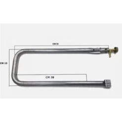 BRUCIATORE PER BARBECUE PIETRA OLLARE FAI DA TE CM 50 GAS METANO A 4