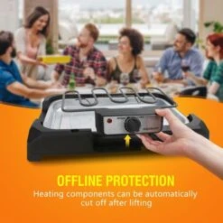 BARBECUE BRACE GRIGLIA PIASTRA ELETTRICA BISTECCHIERA 2000W AIGOSTAR -Prodotti Per Barbecue 20649788 3