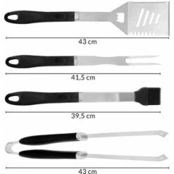 Deuba Utensili Per Barbecue 5 Pezzi Acciaio Inox Borsa Di Trasporto Accessori Griglia Posate BBQ Grigliata -Prodotti Per Barbecue 23753949 3