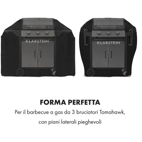 Klarstein Tomahawk Copertura Protettiva Tela 600D 30/70% PE/PVC Nero 4 Klarstein Tomahawk Copertura Protettiva Tela 600D 30/70% PE/PVC Nero - immagine 2