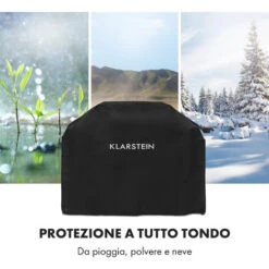 Klarstein Tomahawk Copertura Protettiva Tela 600D 30/70% PE/PVC Nero 11 Klarstein Tomahawk Copertura Protettiva Tela 600D 30/70% PE/PVC Nero -Prodotti Per Barbecue 23803066 5