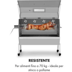 Klarstein Sauenland Pro XL, Griglia Per Maialino, Girarrosto, 4 Rotelle Di Acciaio Inox, 15W 10 Klarstein Sauenland Pro XL, Griglia Per Maialino, Girarrosto, 4 Rotelle Di Acciaio Inox, 15W -Prodotti Per Barbecue 27421862 4