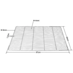 Melko BBQ Grill Grid Griglia Griglia In Acciaio Inox, Rotonda O Quadrata - Per Grigliare Carne, Pesce E Verdure (quadrata, 67 X 40 Cm) -Prodotti Per Barbecue 27636763 4