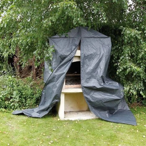 Telo Di Copertura Per Barbecue In Muratura 253x128x80 Cm Nature 4 Telo Di Copertura Per Barbecue In Muratura 253x128x80 Cm Nature - immagine 2