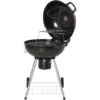 Outsunny Barbecue A Carbonella Con Coperchio E Termometro Doppia Griglia In Metallo Nero -Prodotti Per Barbecue 28945447 1