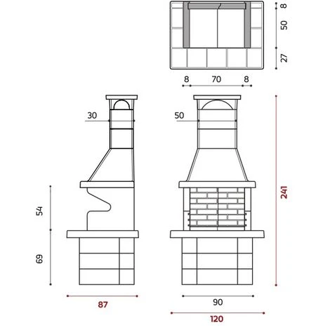 Barbecue Edilmark BARBECUE 70 4 Barbecue Edilmark BARBECUE 70 - immagine 2