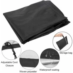 Copri Barbecue Nero, Copri Griglia A Prova Di UV / Acqua / Umidità Protezione UV Antipolvere Resistente Al Vento Per Barbecue All'aperto Griglia Da Giardino Patio ('80x66x100cm) -Prodotti Per Barbecue 32755246 4