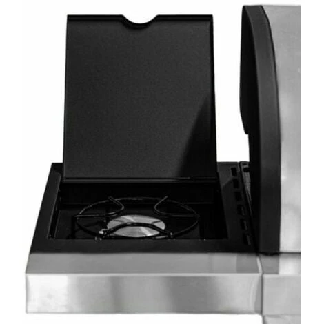 BARBECUE A GAS E PIETRA LAVICA ACCIAIO INOX 3 FUOCHI + FORNELLO LATERALE 37790 6 BARBECUE A GAS E PIETRA LAVICA ACCIAIO INOX 3 FUOCHI + FORNELLO LATERALE 37790 - immagine 4