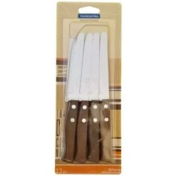 Coltelli Tramontina Manico Legno 12pz Punta Tonda