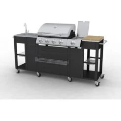VIDAXL Barbecue Da Cucina Per Esterni Montana 4 Fornelli
