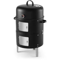 Affumicatore A Carbone 39 Cm Nero - Kg.fum-bbq - Kitchen Chef