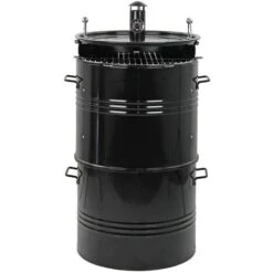 Mastercook - Barbecue Affumicatore A Carbone Barrel Con Griglia 47 Cm