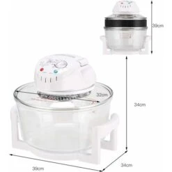 GOPLUS Forno Ad Aria Calda Multifunzione Cuoce Senza Olio Con Funzionalit¨¤ Timer E Scongelamento,12 Litri,1400W -Prodotti Per Barbecue 37329379 3