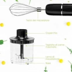 SET Frullatore Professionale Mixer Di Acciaio INOX Con Accessori, 2 Velocit¨¤, Teste Rimovibili 9 SET Frullatore Professionale Mixer Di Acciaio INOX Con Accessori, 2 Velocit¨¤, Teste Rimovibili -Prodotti Per Barbecue 37329420 3