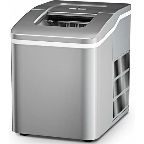 Macchina Del Ghiaccio Silenziosa, Fabbricatore Di Ghiaccio Per Uso Domestico, 12kg Al Giorno, Con Serbatoio Dell'Acquadi 1,6 Litri, Facile Da Usare, 30x22x29,5 Cm (Argento) 7 Macchina Del Ghiaccio Silenziosa, Fabbricatore Di Ghiaccio Per Uso Domestico, 12kg Al Giorno, Con Serbatoio Dell'Acquadi 1,6 Litri, Facile Da Usare, 30x22x29,5 Cm (Argento) - immagine 5
