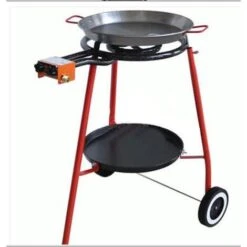Kit Paella Completo Mini Barbecue 42 Cm GPL Grill Fornello 2 Fuochi