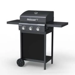 Barbecue Gas BBQ Acciaio Inox 3 Bruciatori Ripiani Pieghevoli Romesco