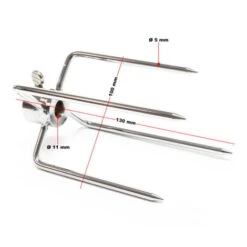 Forchettoni Per Spiedo Girarrosto Forchette Fermacarne 2 Pezzi Per Diversi Spiedini Ø 5-11 Mm -Prodotti Per Barbecue 4462112 4