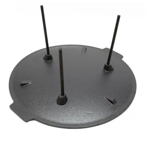 Piastra Rotonda In Ghisa Per Barbecue Fuoco Ø44cm Altezza 23 Cm Supporto A 3 Piedi 5 Piastra Rotonda In Ghisa Per Barbecue Fuoco Ø44cm Altezza 23 Cm Supporto A 3 Piedi - immagine 3