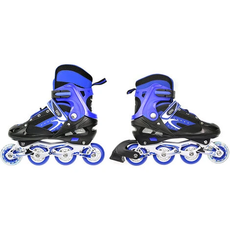 Pattini A Rotelle,Pattini In Linea Regolabili Con Ruote,outdoor Pattini ,modello:M (35-38)blu 4 Pattini A Rotelle,Pattini In Linea Regolabili Con Ruote,outdoor Pattini ,modello:M (35-38)blu - immagine 2