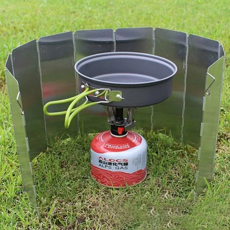 Kueatily Protezione Dal Vento Stufa A Gas Pieghevole In Alluminio Protezione Dal Vento Fornello Da Campeggio Con 10 Lamelle In Alluminio, Protezione Dal Vento Pieghevole Leggera, Schermo Antivento Per 7 Kueatily Protezione Dal Vento Stufa A Gas Pieghevole In Alluminio Protezione Dal Vento Fornello Da Campeggio Con 10 Lamelle In Alluminio, Protezione Dal Vento Pieghevole Leggera, Schermo Antivento Per - immagine 5