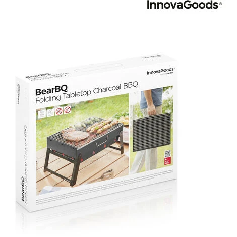 Barbecue Pieghevole Portatile A Carbone BearBQ InnovaGoods 4 Barbecue Pieghevole Portatile A Carbone BearBQ InnovaGoods - immagine 2