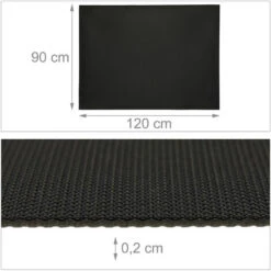 Relaxdays Tappeto Per Barbecue, Protezione Pavimento, Tappetino 90x120 Cm, Griglia A Gas O Carbone, Balcone, Nero 10 Relaxdays Tappeto Per Barbecue, Protezione Pavimento, Tappetino 90x120 Cm, Griglia A Gas O Carbone, Balcone, Nero -Prodotti Per Barbecue 51982768 4