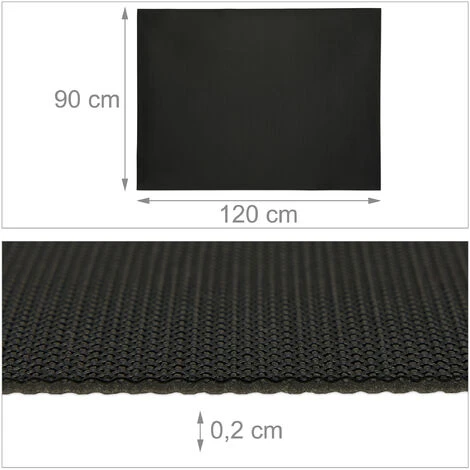 Relaxdays Tappeto Per Barbecue, Protezione Pavimento, Tappetino 90x120 Cm, Griglia A Gas O Carbone, Balcone, Nero 6 Relaxdays Tappeto Per Barbecue, Protezione Pavimento, Tappetino 90x120 Cm, Griglia A Gas O Carbone, Balcone, Nero - immagine 4