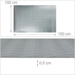 Relaxdays Tappeto Per Barbecue, Tappetino Ignifugo, Protezione Pavimento Sotto Grill BBQ, Esterno, 150x100 Cm, Argento 10 Relaxdays Tappeto Per Barbecue, Tappetino Ignifugo, Protezione Pavimento Sotto Grill BBQ, Esterno, 150x100 Cm, Argento -Prodotti Per Barbecue 51983270 4