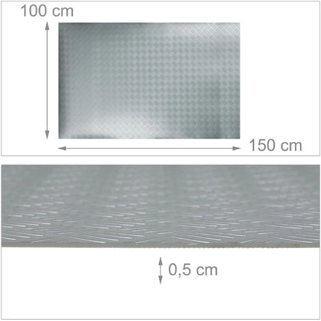 Relaxdays Tappeto Per Barbecue, Tappetino Ignifugo, Protezione Pavimento Sotto Grill BBQ, Esterno, 150x100 Cm, Argento 6 Relaxdays Tappeto Per Barbecue, Tappetino Ignifugo, Protezione Pavimento Sotto Grill BBQ, Esterno, 150x100 Cm, Argento - immagine 4