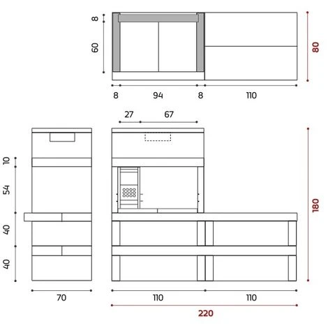 Barbecue Edilmark KUBO.1 Fuoco Posteriore - Panca Reversibile 4 Barbecue Edilmark KUBO.1 Fuoco Posteriore - Panca Reversibile - immagine 2