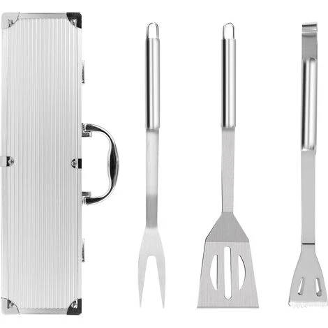 Todeco Kit Barbecue Per Barbecue, Set Di Attrezzi Per Barbecue, Con Custodia In Alluminio, 3 Utensili In Acciaio Inox, Materiale: Lega Di Alluminio, Materiale Della Scatola: Lega Di Alluminio 3 Todeco Kit Barbecue Per Barbecue, Set Di Attrezzi Per Barbecue, Con Custodia In Alluminio, 3 Utensili In Acciaio Inox, Materiale: Lega Di Alluminio, Materiale Della Scatola: Lega Di Alluminio