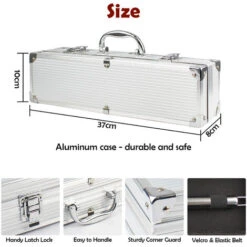 Todeco Kit Barbecue Per Barbecue, Set Di Attrezzi Per Barbecue, Con Custodia In Alluminio, 3 Utensili In Acciaio Inox, Materiale: Lega Di Alluminio, Materiale Della Scatola: Lega Di Alluminio 10 Todeco Kit Barbecue Per Barbecue, Set Di Attrezzi Per Barbecue, Con Custodia In Alluminio, 3 Utensili In Acciaio Inox, Materiale: Lega Di Alluminio, Materiale Della Scatola: Lega Di Alluminio -Prodotti Per Barbecue 54376595 4