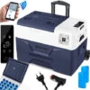 KESSER® Frigobar A Compressore Frigocongelatore Elettrico Con Controllo Tramite App Connessione USB 12/24 V 230 V + Ruote Telescopiche Frigorifero Raffreddamento Fino A -20 °C Per Auto, Camion, Barche -Prodotti Per Barbecue 54384557 1