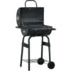 Outsunny Barbecue A Carbone Con Coperchio, Termometro, Mensole E Ruote, 68x63x102cm, Nero -Prodotti Per Barbecue 54558145 1