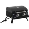 Outsunny Barbecue A Gas Pieghevole Con Coperchio, Termometro E 2 Bruciatori In Acciaio, 55x46.5x41cm, Nero 2 Outsunny Barbecue A Gas Pieghevole Con Coperchio, Termometro E 2 Bruciatori In Acciaio, 55x46.5x41cm, Nero -Prodotti Per Barbecue 54558180 1