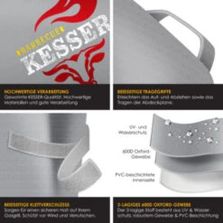 KESSER® Copertura Per Griglia Per Barbecue Premium Copertura Per Grill A Gas Cappa Grigliata Resistente Alle Intemperie - Per Weber, Brinkmann, Char Copertura Protettiva Per Griglia Copertura Protetti -Prodotti Per Barbecue 55013850 4