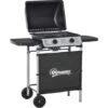Outsunny Barbecue A Gas Con Coperchio, Bruciatori Da 5.6kW, BBQ E Ruote, 104x49x99cm -Prodotti Per Barbecue 55292259 1