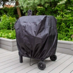 BBQ Barbecue Affumicatore Barbeque Da Giardino Carbonella Forno Regolabile Con 4 Ventole Termometro Ripiani Laterali Ganci Apribottiglie Ruote Copertura Antipioggia Spazzola Metallica - XL -Prodotti Per Barbecue 59952671 4