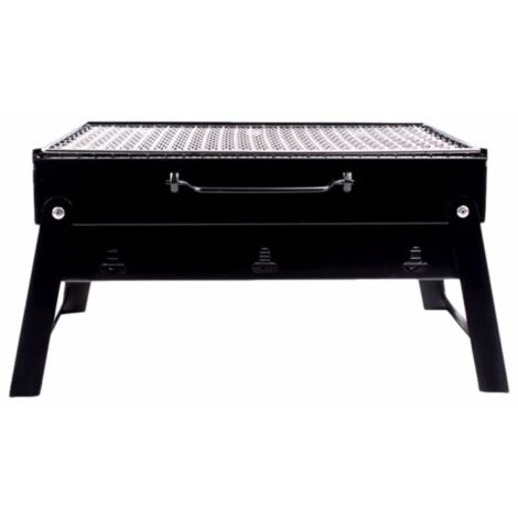 Trade Shop - Barbecue Portatile A Carbonella Per Grigliate Carne Pesce Verdure 20x35x27 Cm 4 Trade Shop - Barbecue Portatile A Carbonella Per Grigliate Carne Pesce Verdure 20x35x27 Cm - immagine 2