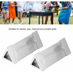 Tubo Per Affumicatore A Pellet Di Qualità Premium 2 Pezzi Tubo Per Griglia Per Barbecue Tubo Per Pellet In Rete Scatola Per Fumo Accessorio Per Barbecue In Acciaio Inossidabile Da 6 Pollici Per Qualsi -Prodotti Per Barbecue 63850959 3