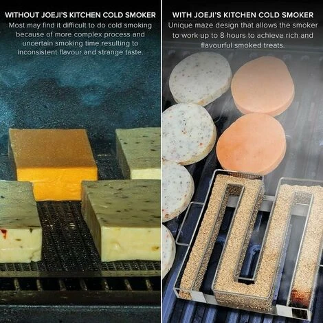 GroupM ITBacon M Tipo B Con Cestello In Rete Affumicata Barbecue In Acciaio Inox Piastra In Rete Materiale Ispessito 5 GroupM ITBacon M Tipo B Con Cestello In Rete Affumicata Barbecue In Acciaio Inox Piastra In Rete Materiale Ispessito - immagine 3