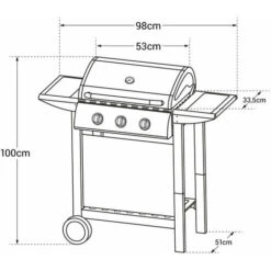 Barbecue A Gas HAWAÏ - 3 Bruciatori 8,4kW -Prodotti Per Barbecue 70592684 4